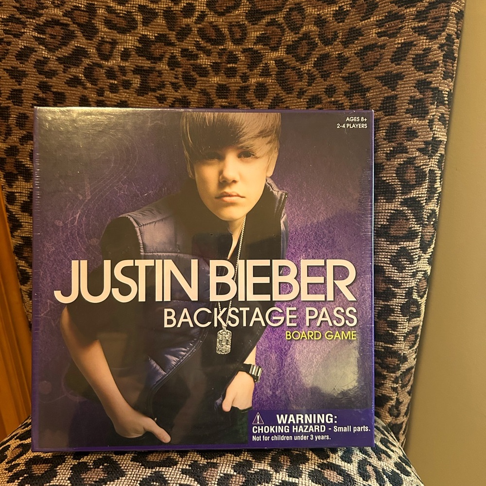 Justin Bieber Backstage Pass Board Game